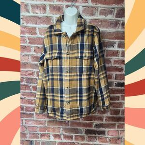 Old Navy Brown & Tan Button-Down Shacket Jacket – Unisex Large